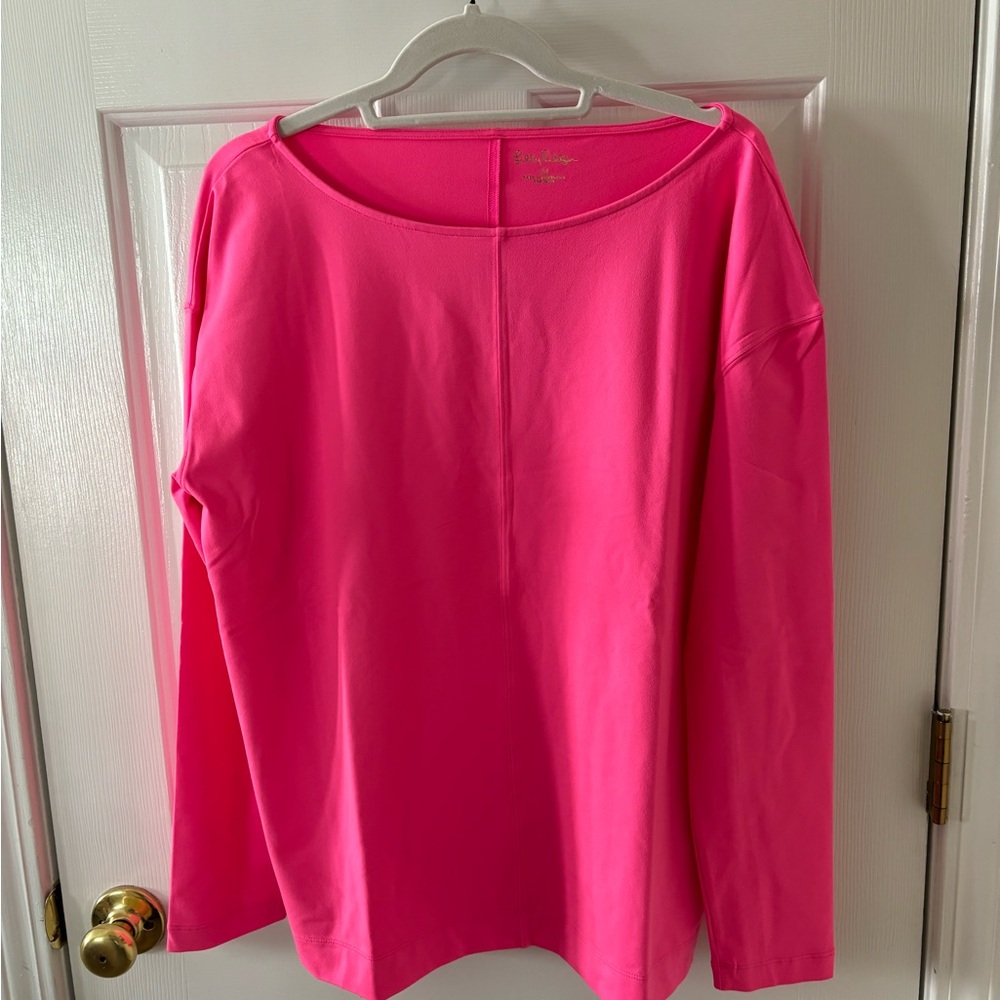 Lilly Pulitzer Downtown jersey pink tunic style